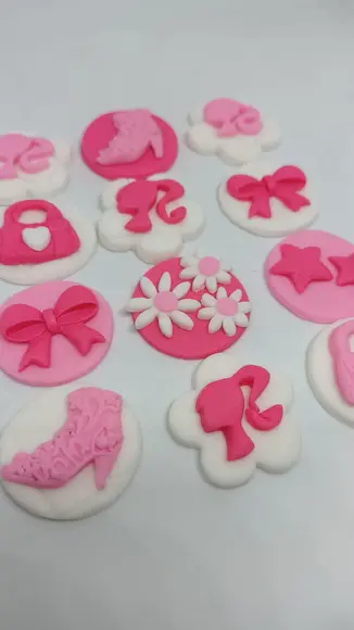 10 Apliques para Doces Barbie 3cm