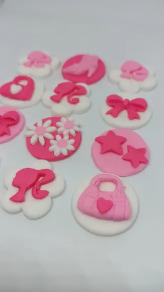 10 Apliques para Doces Barbie 3cm