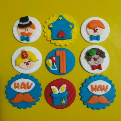 10 Apliques Pirulitos 5cm Mundo Bita Circo