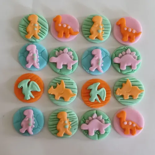 10 Confeitos de Açúcar 3cm Dino Baby