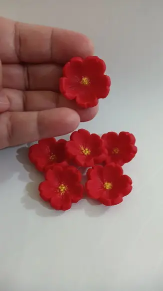 20 Flores de Açúcar Boleadas Natal