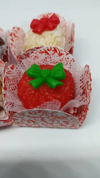 30 Mini Laços de Açúcar Natal