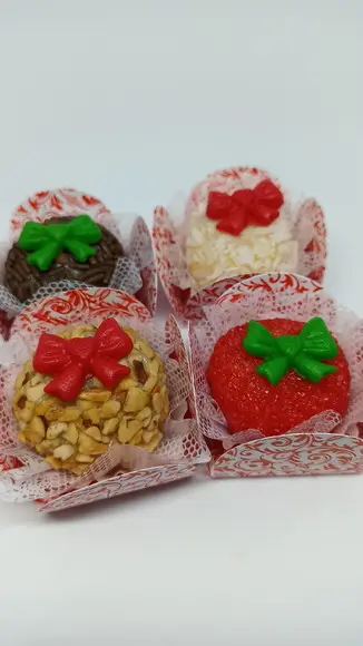 30 Mini Laços de Açúcar Natal