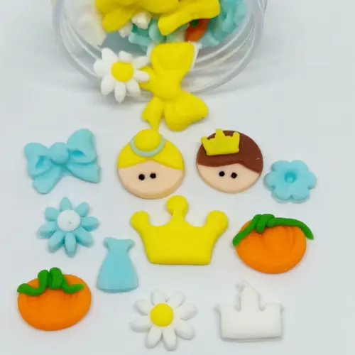 40 Mini Confeitos Cinderela para Doces
