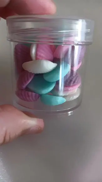 40 Mini Confeitos Conchas para Doces e Chocolates