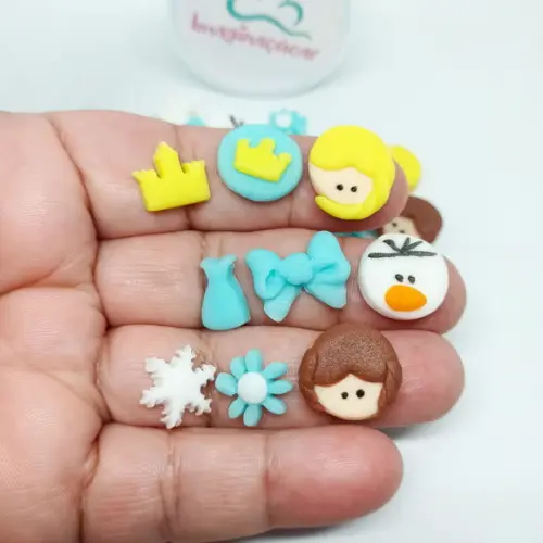 40 Mini Confeitos Frozen para Doces