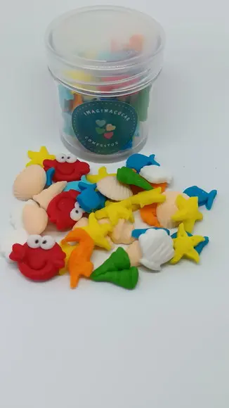 40 Mini Confeitos Fundo do Mar para Doces