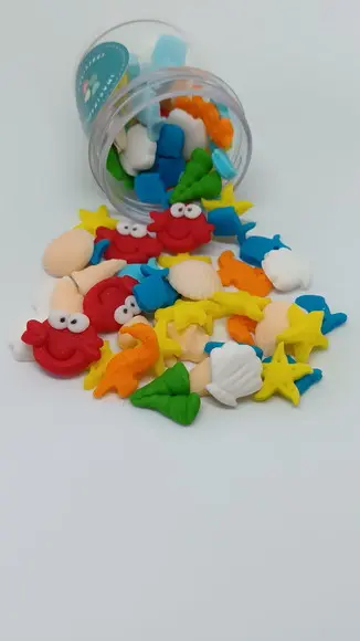 40 Mini Confeitos Fundo do Mar para Doces