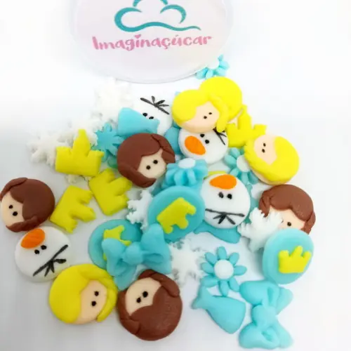 40 Mini Confeitos Frozen para Doces