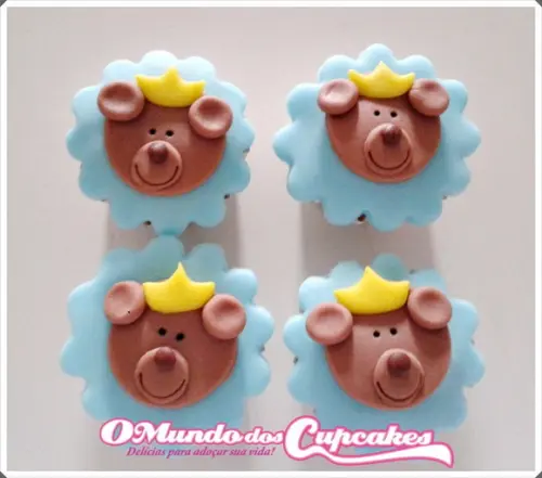 Apliques para doces Ursinho com coroa