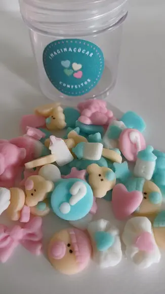 Mini Confeitos Chá Revelação Para Doces E Chocolates