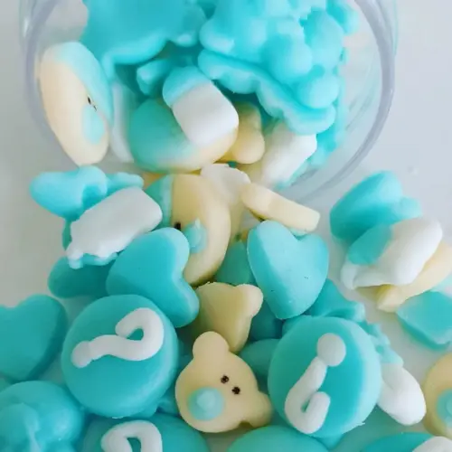 Mini Confeitos Chá Revelação Para Doces E Chocolates