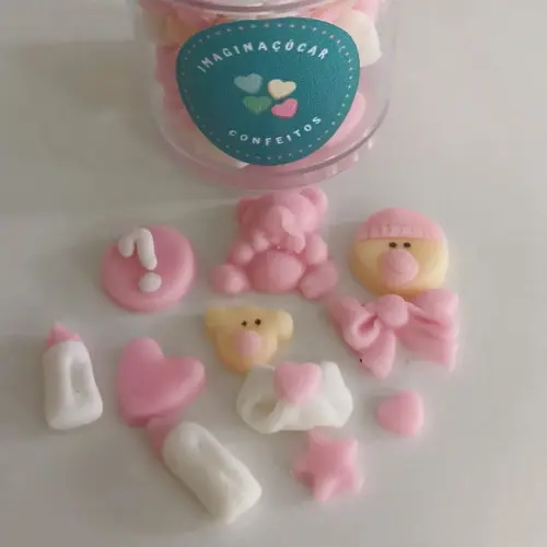 Mini Confeitos Chá Revelação Para Doces E Chocolates