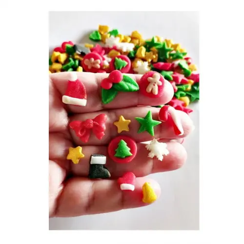 Mini Confeitos de Açúcar Natal 50 Unid