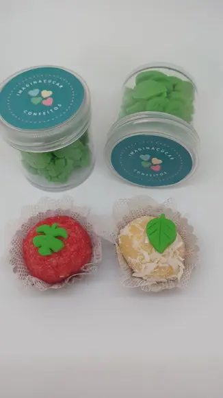 Mini Confeitos Folhas para doces 25g