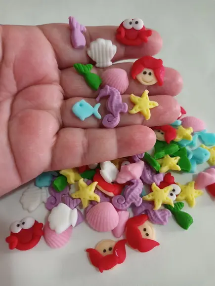 Mini Confeitos Sereia para Doces
