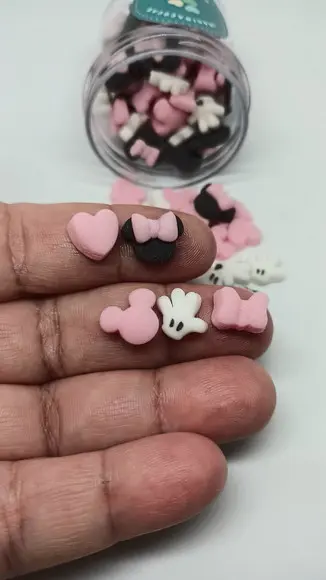 Mini Confeitos para Doces Minnie Rosa