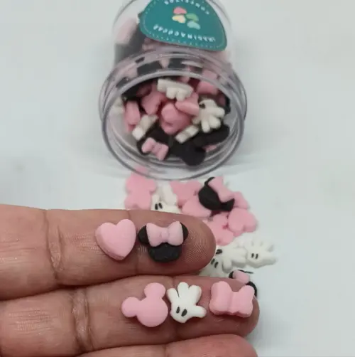 Mini Confeitos para Doces Minnie Rosa