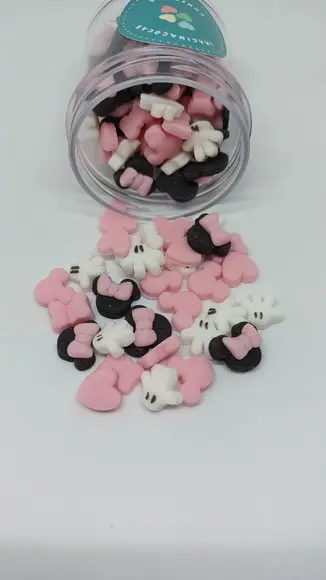 Mini Confeitos para Doces Minnie Rosa