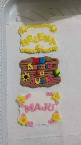 Placa de Açúcar para Mini Bolos