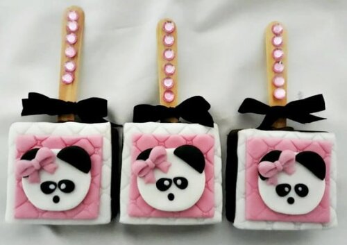 Confeitos de Açúcar 6x6cm Urso Panda