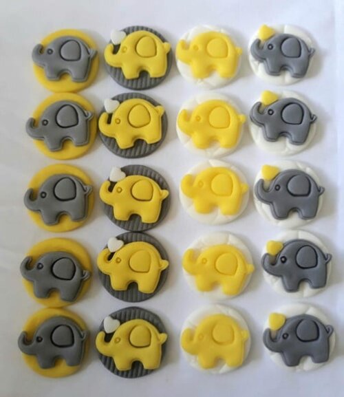 Confeitos de Açúcar 3cm Elefantinho
