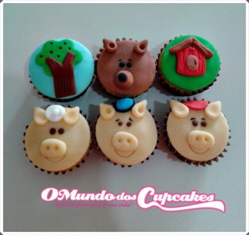 Confeitos de Açúcar 4cm Três Porquinhos