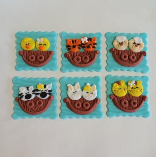 Confeitos de Açúcar 6x6cm Arca de Noé