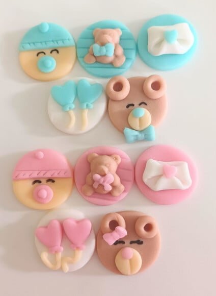 Confeitos de Açúcar 3cm Chá de Bebê