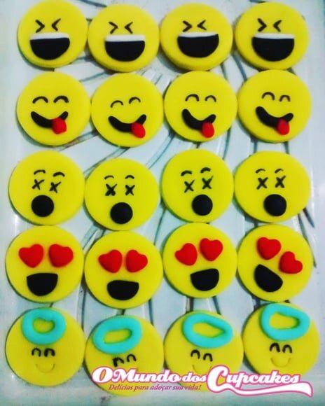 Confeitos de Açúcar 3cm Emoji