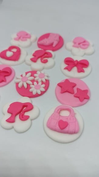 Confeitos de açúcar 3cm Barbie