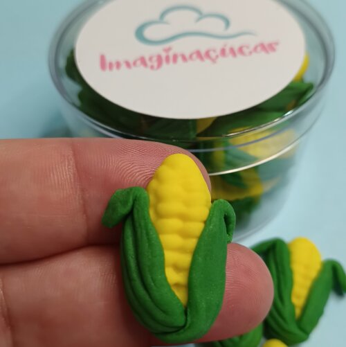 Box 25 Milhos de açúcar para decorar doces Festa Junina Fazendinha