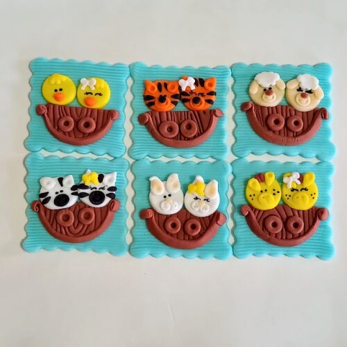 Confeitos de Açúcar 6x6cm Arca de Noé