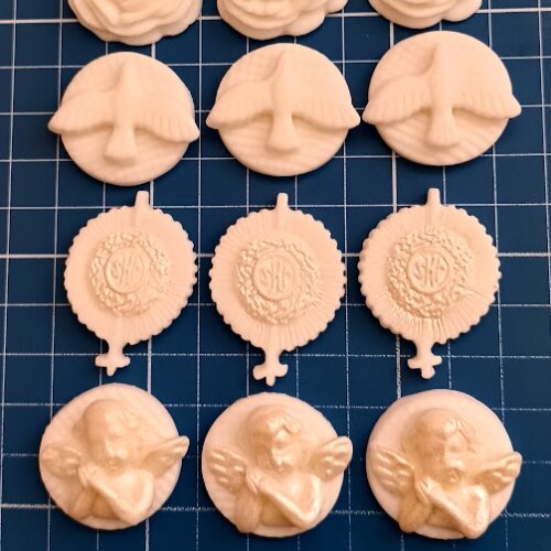 Confeitos de Açúcar 3cm Batizado Menina