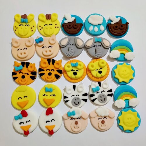 Confeitos de açúcar 3cm Arca de Noé