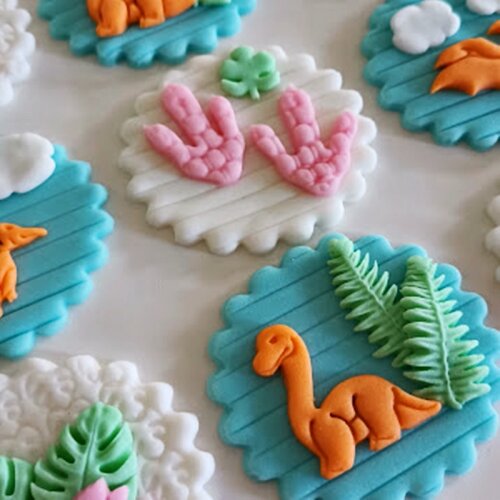 Confeitos de Açúcar 5cm Dino Baby