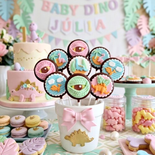Confeitos de Açúcar 5cm Dino Baby