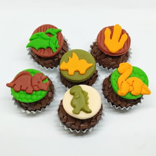 Confeitos de Açúcar 3cm Dinossauros