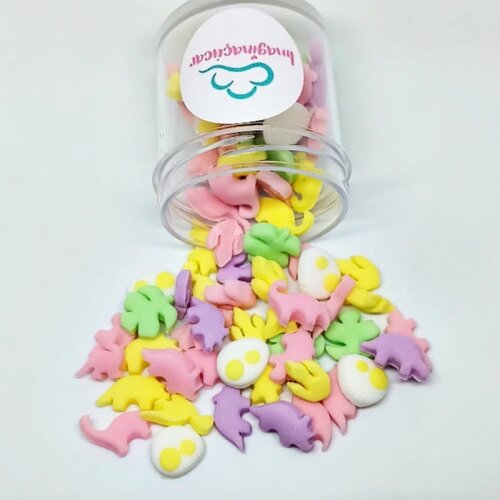 Mix 60 Mini Confeitos de Açúcar Dino Baby