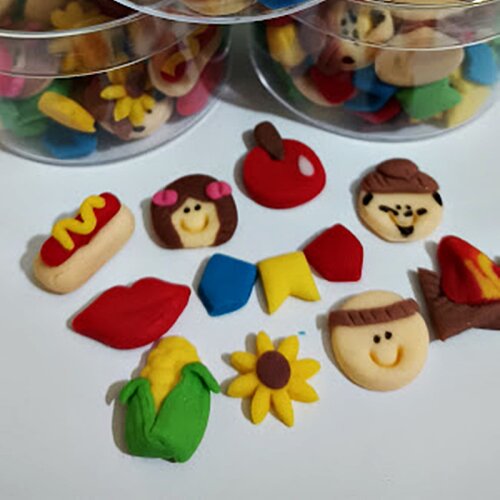 Mix 40 Mini Confeitos de açúcar Festa Junina