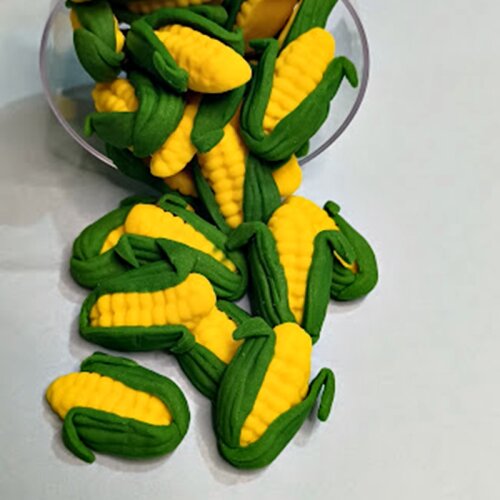 Box 25 Milhos de açúcar para decorar doces Festa Junina Fazendinha