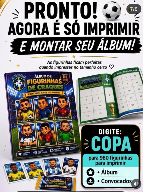 COPA! ALBUM DA COPA 2026 - PDF PARA IMPRIMIR 980 FIFURINHAS COMPL
