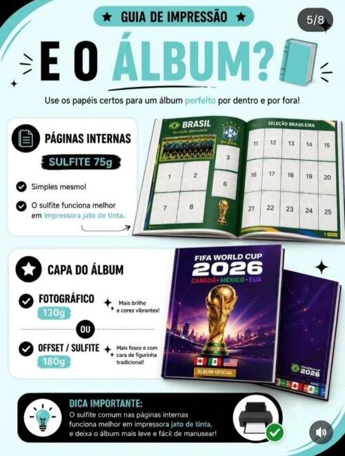 COPA! ALBUM DA COPA 2026 - PDF PARA IMPRIMIR 980 FIFURINHAS COMPL