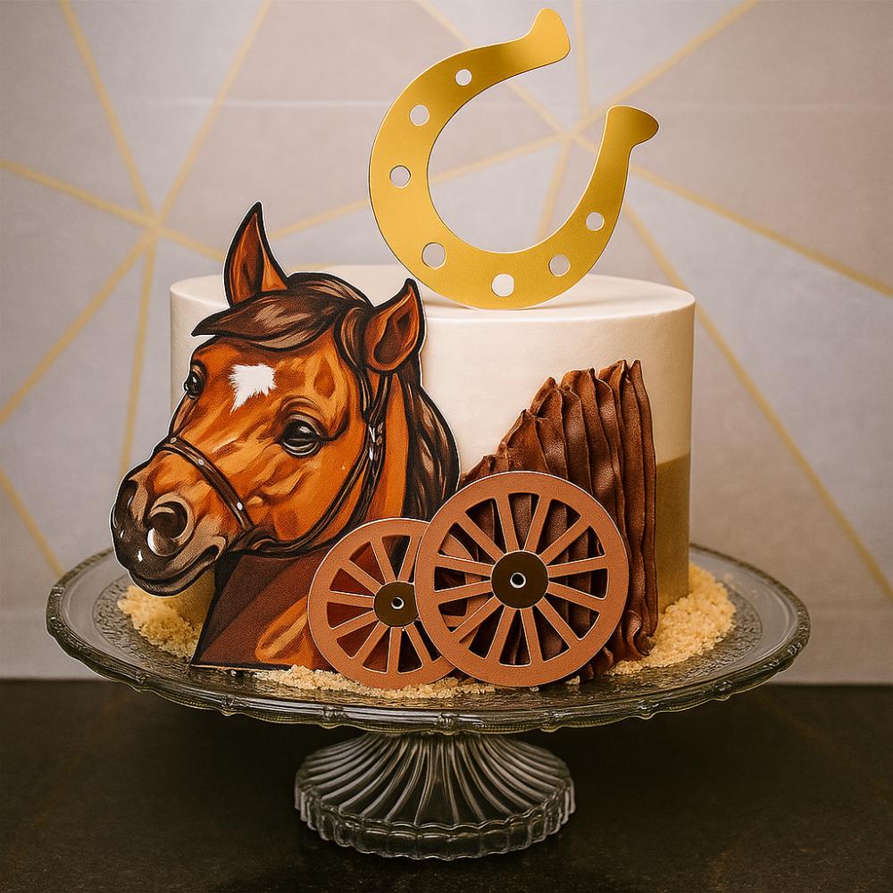 Arquivo topo de bolo Cavalo