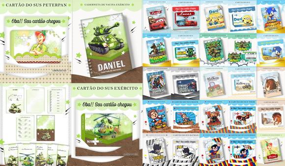 Arquivo Digital Combo Caderneta e Cartão do Sus (64 Temas)