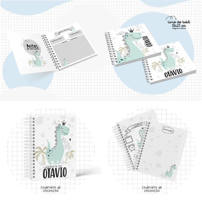 Arquivo Digital Caderneta Vacinação Dinossauro Menino