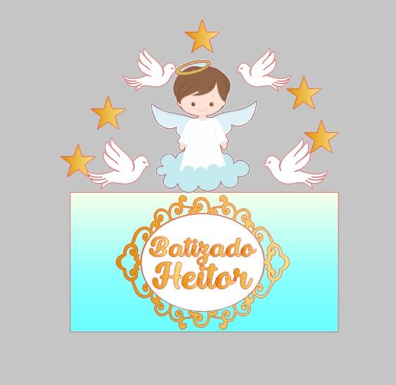 Arquivo Topo de Bolo Anjinho Batizado