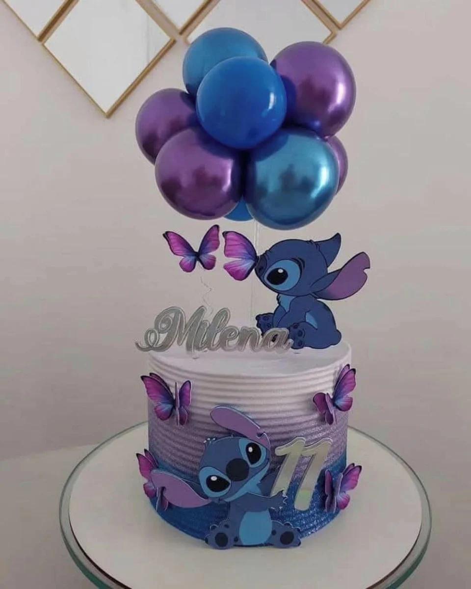 Arquivo de corte Topo de Bolo Stitch Roxo