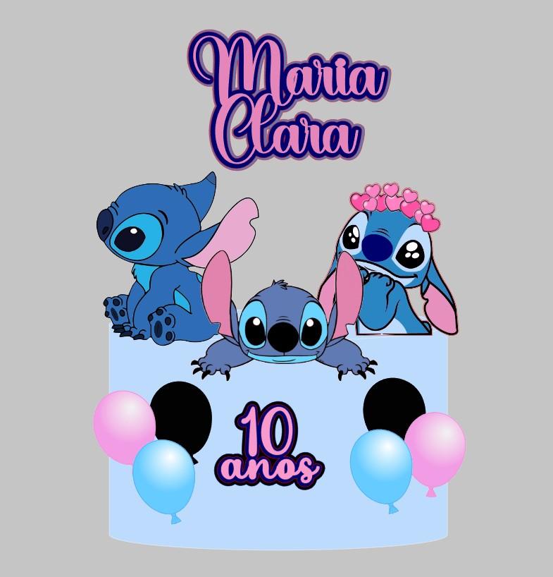 Arquivo de corte Topo de Bolo Stitch