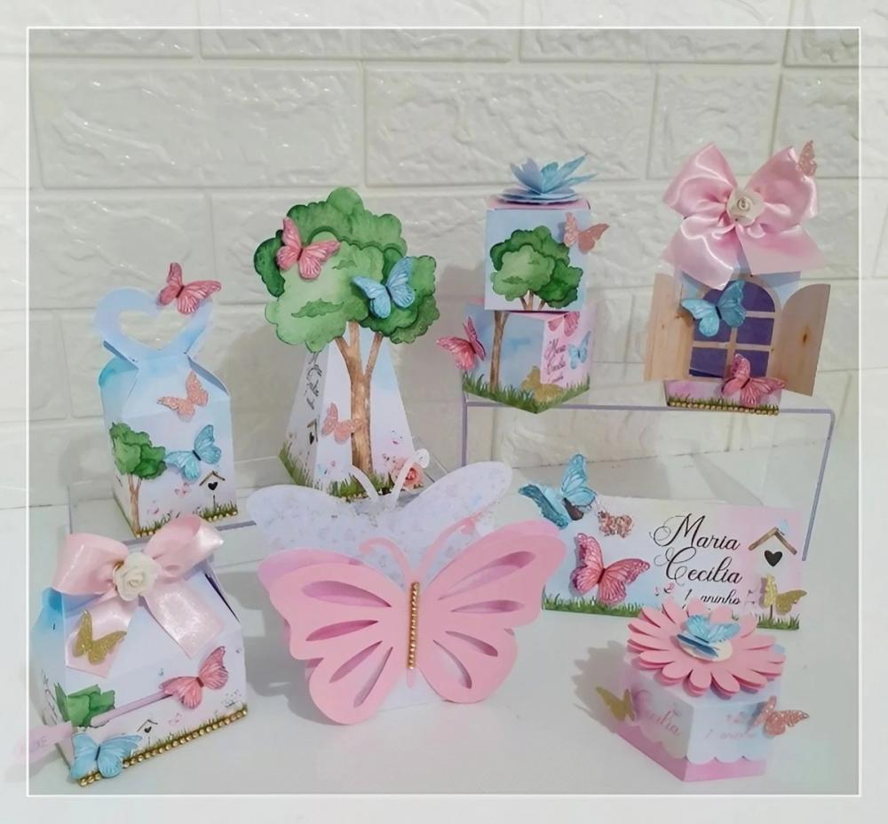 Arquivo de corte kit jardim aquarela